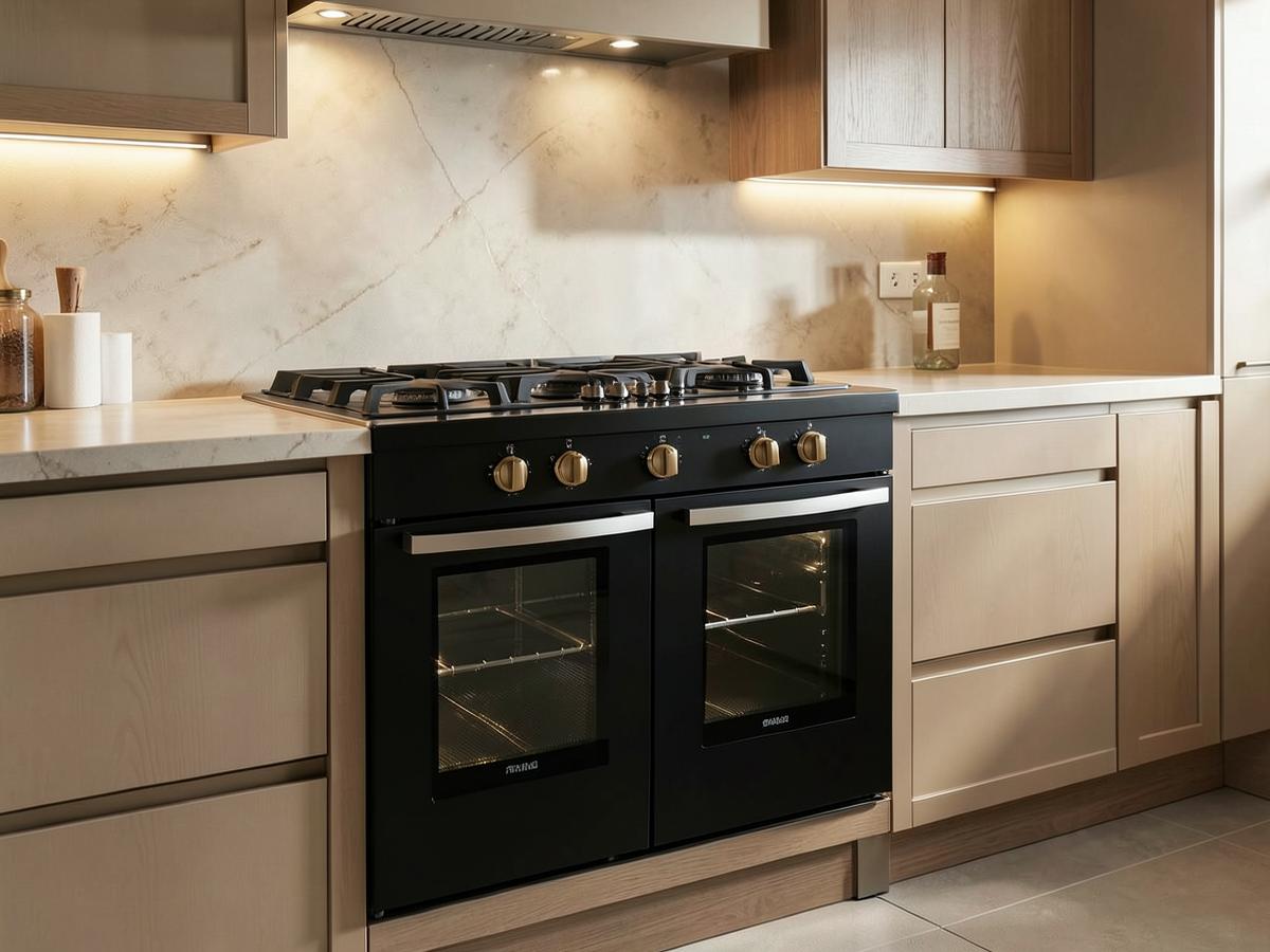 Cuisinière piano 90 cm mixte gaz et électrique