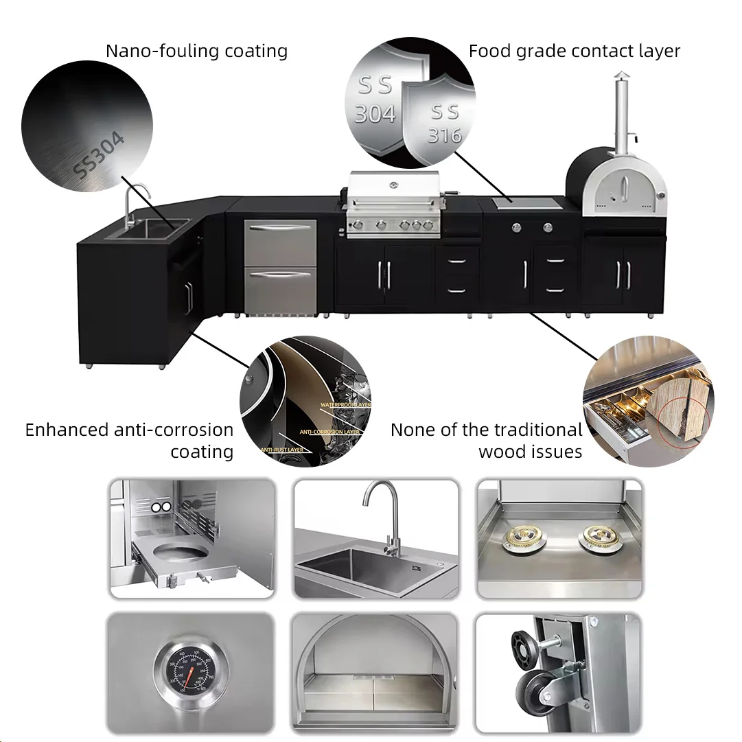 Cuisine extérieure modulaire Inox 4