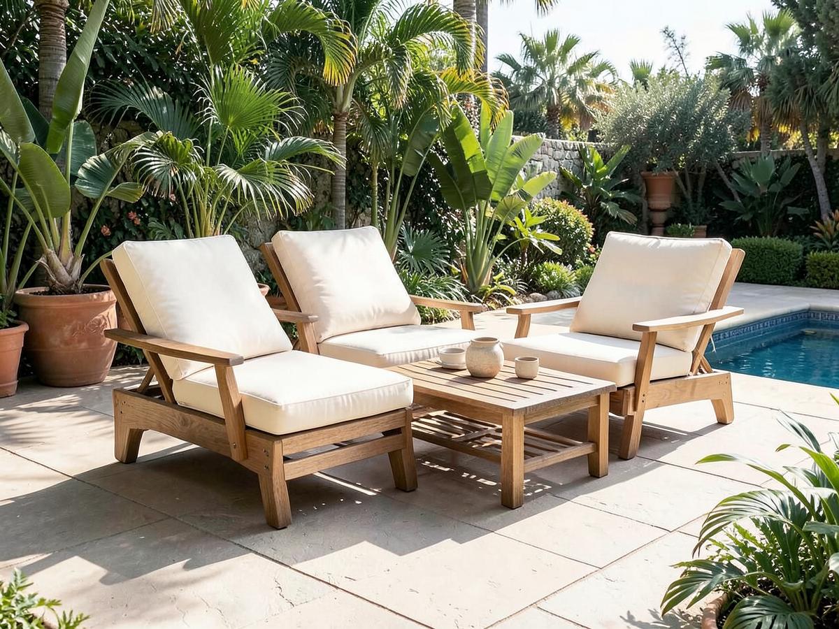 Salon de jardin Teck