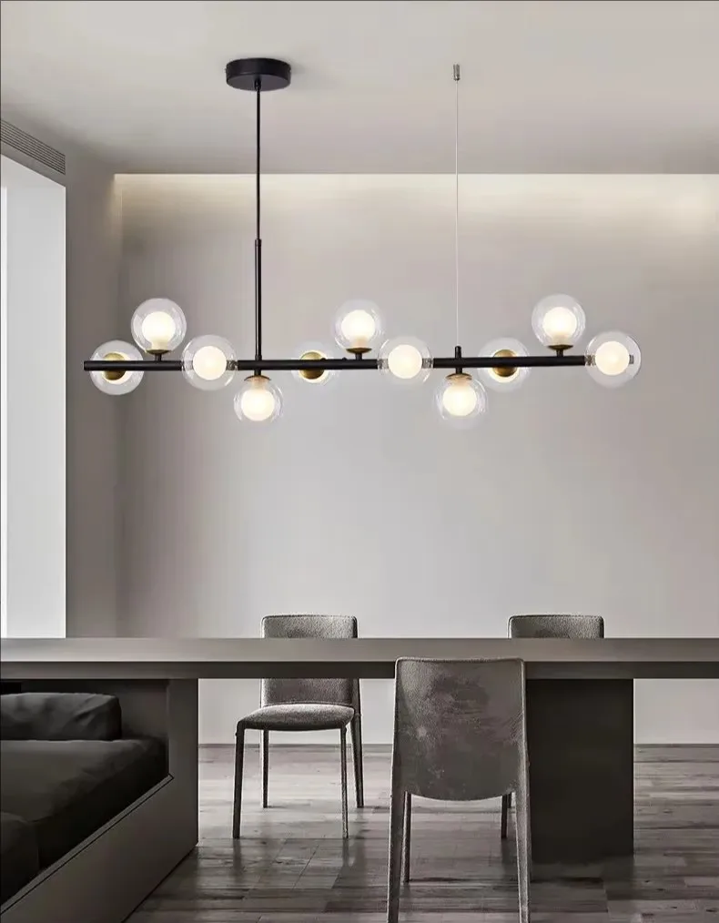 Lustre linéaire Globes de verre 3