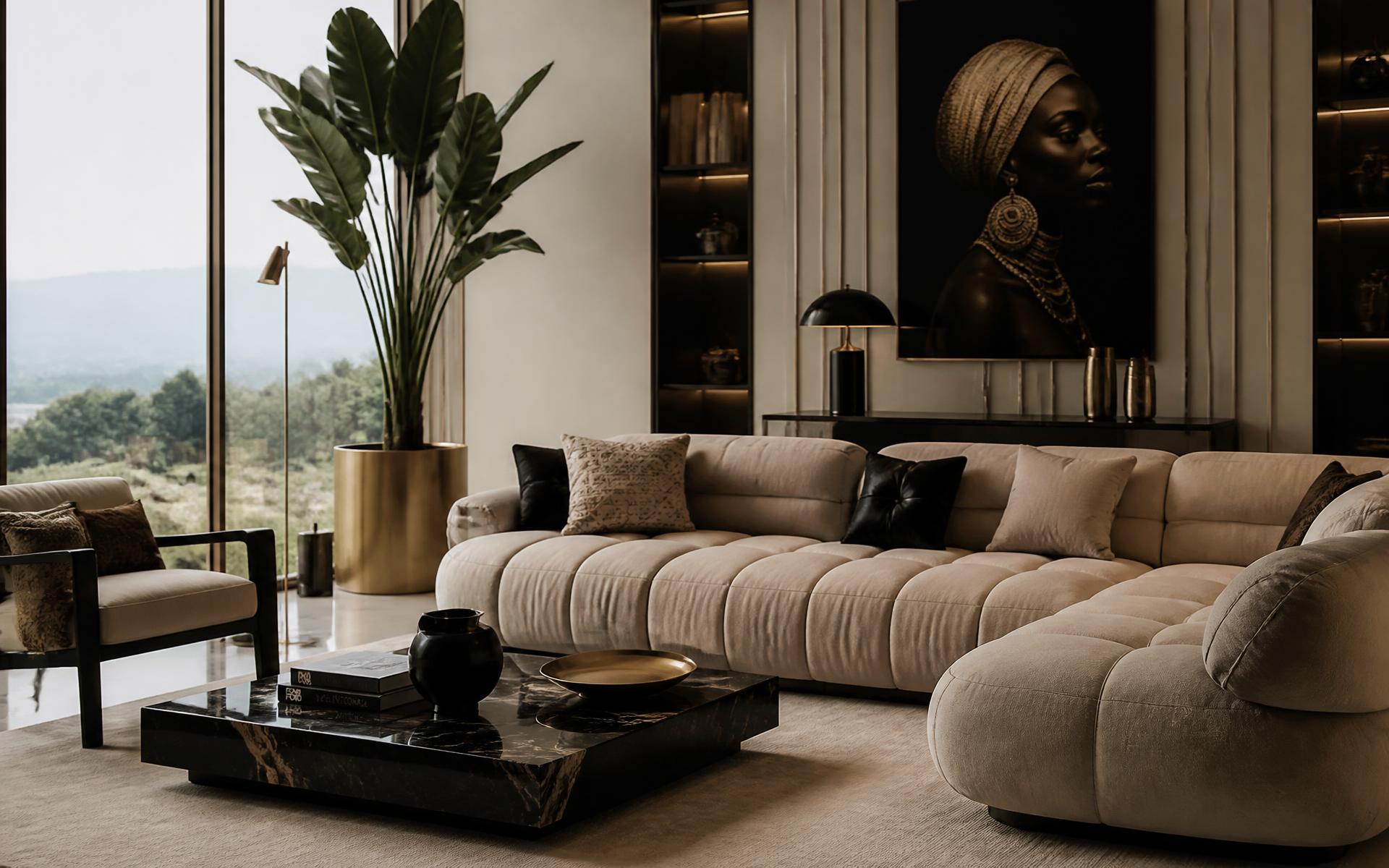 Salon de luxe meublé par La Maison du Luxe